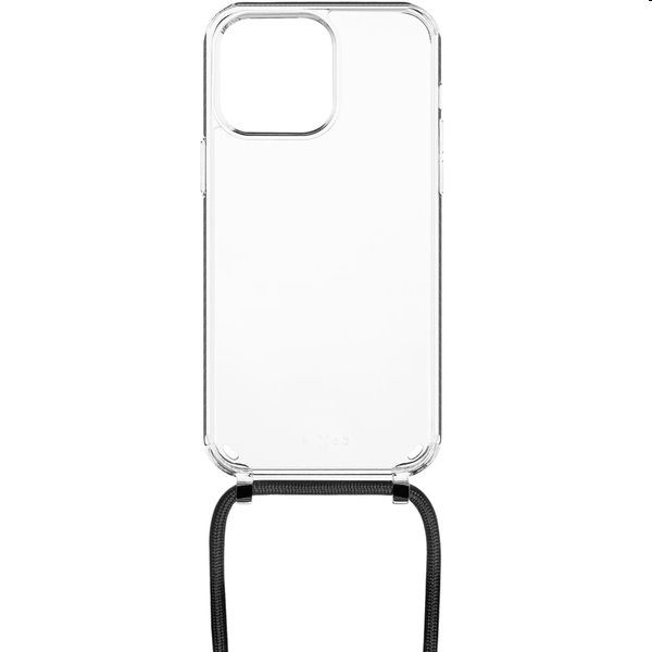 FIXED Pure Neck nyakbaakasztós madzaggal Apple iPhone XR számára, fekete