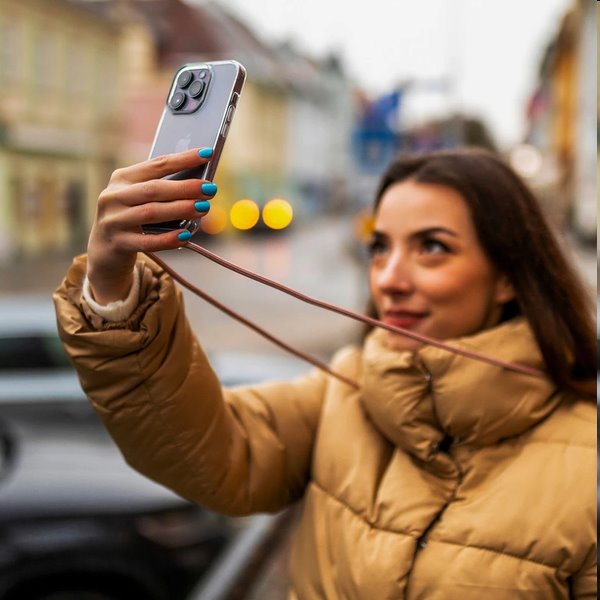 FIXED Pure Neck nyakbaakasztós madzaggal Apple iPhone XR számára, rózsaszín FIXED Pure Neck nyakbaakasztós madzaggal Apple iPhone XR számára, rózsaszín