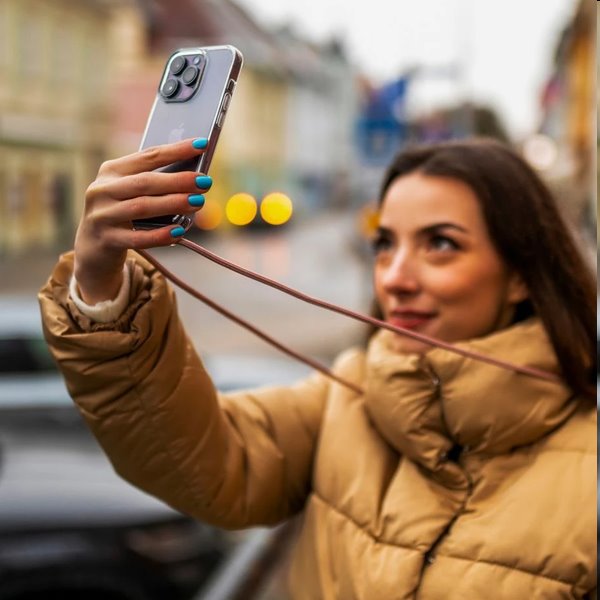 FIXED Pure Neck nyakbaakasztós madzaggal Samsung Galaxy S23 Plus számára, rózsaszín FIXED Pure Neck nyakbaakasztós madzaggal Samsung Galaxy S23 Plus számára, rózsaszín