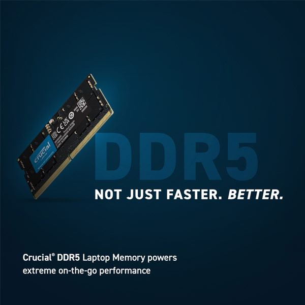 Crucial 16GB DDR5-4800 SODIMM CL40 Crucial 16GB DDR5-4800 SODIMM CL40
