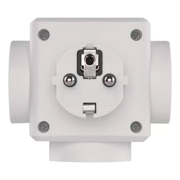 Emos elágazó aljzat, 3x bemenet, 2x USB, fehér Emos elágazó aljzat, 3x bemenet, 2x USB, fehér