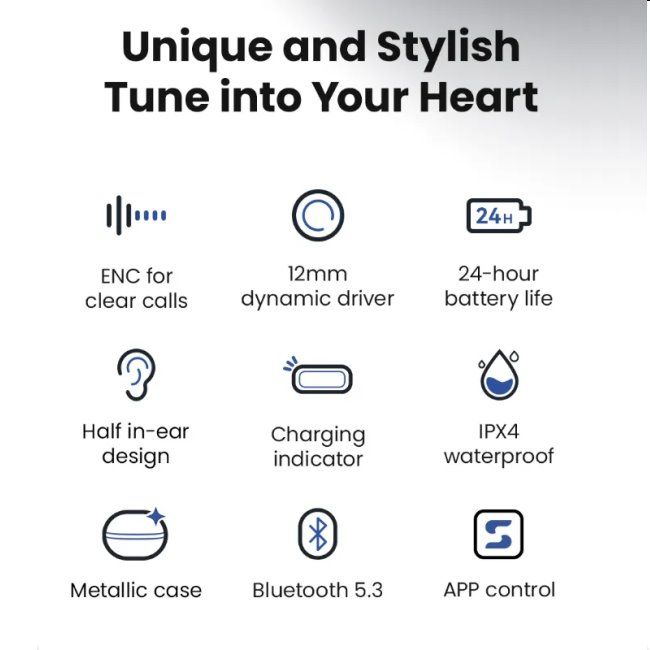 Haylou X1 2023 TWS, ezüst Haylou X1 2023 TWS, ezüst