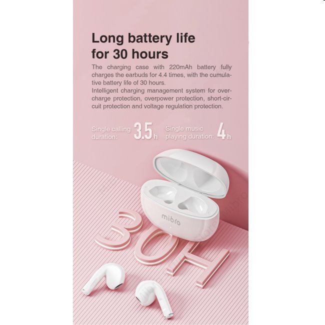 Mibro Earbuds 4 TWS, rózsaszín