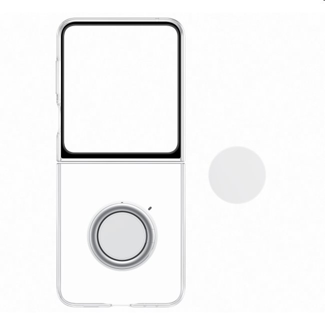 Clear Gadget tok Samsung Galaxy Z Flip5 számára, transparent (levehető fogantyúval)