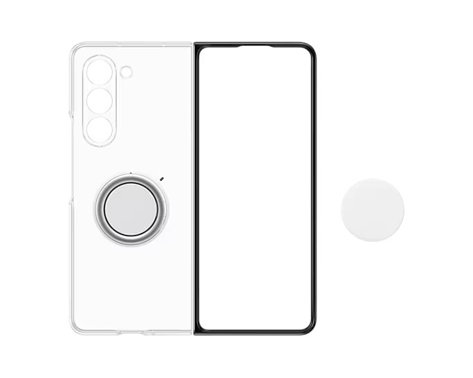 Clear Gadget tok Samsung Galaxy Z Fold5 számára, transparent (levehető fogantyúval) Clear Gadget tok Samsung Galaxy Z Fold5 számára, transparent (levehető fogantyúval)