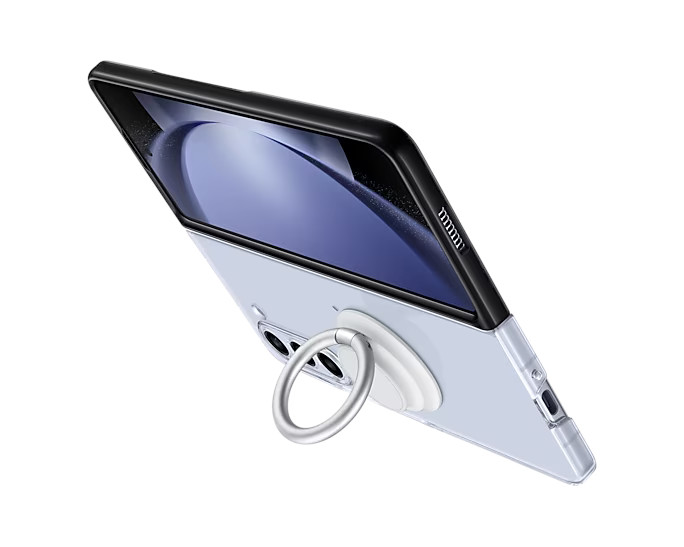 Clear Gadget tok Samsung Galaxy Z Fold5 számára, transparent (levehető fogantyúval)