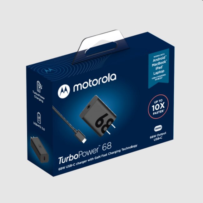 Motorola TurboPower gyorstöltő 68W kábellel, fekete