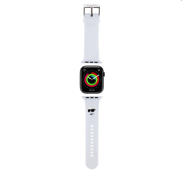 Karl Lagerfeld Choupette Head NFT szíj Apple Watch 38/40mm számára, fehér