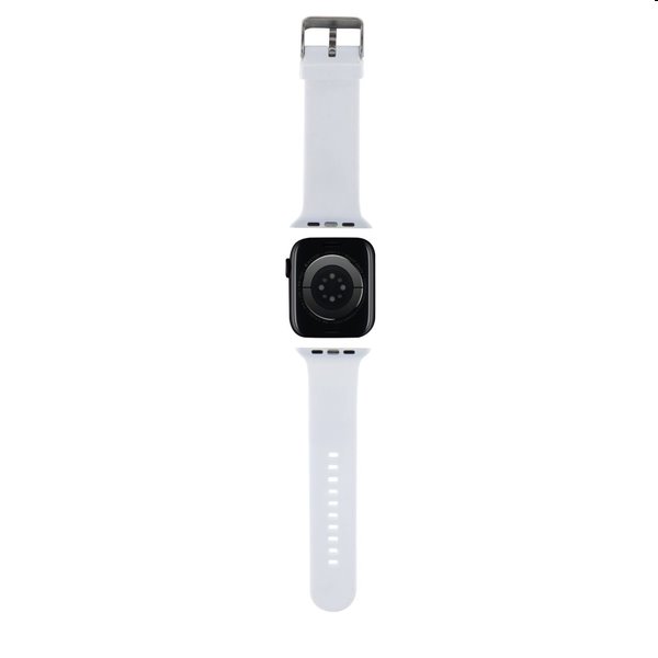 Karl Lagerfeld Karl and Choupette Head NFT szíj Apple Watch 42/44mm számára, fehér
