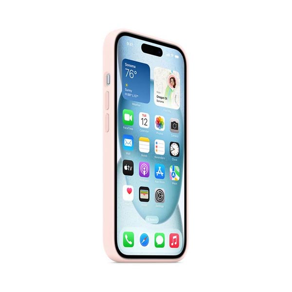 Apple iPhone 15 Plus Szilikontok MagSafe-vel - Light rózsaszín