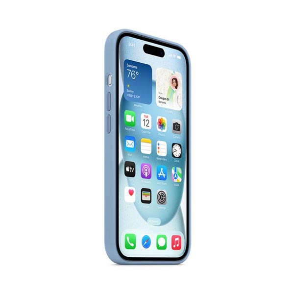 Apple iPhone 15 Szilikontok MagSafe-vel - Winter Kék