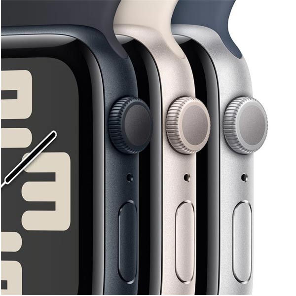 Apple Watch SE GPS 40mm Midnight Aluminium Case Midnight Sport szíjjal - M/L