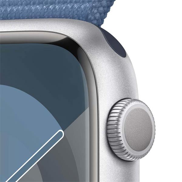 Apple Watch Series 9 GPS 41mm ezüst Aluminium Case Winter Kék Sport Loop-pal