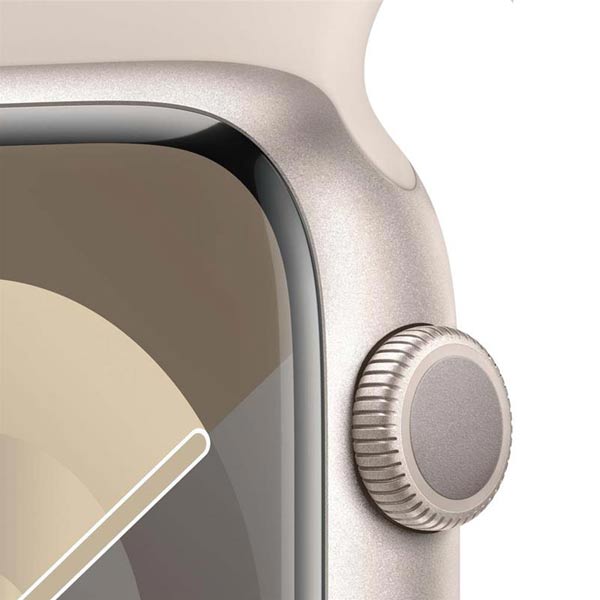 Apple Watch Series 9 GPS 41mm Starlight Aluminium Case Starlight Sport szíjjal - S/M