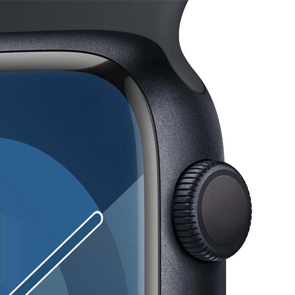 Apple Watch Series 9 GPS 45mm Midnight Aluminium Case Midnight Sport szíjjal - M/L