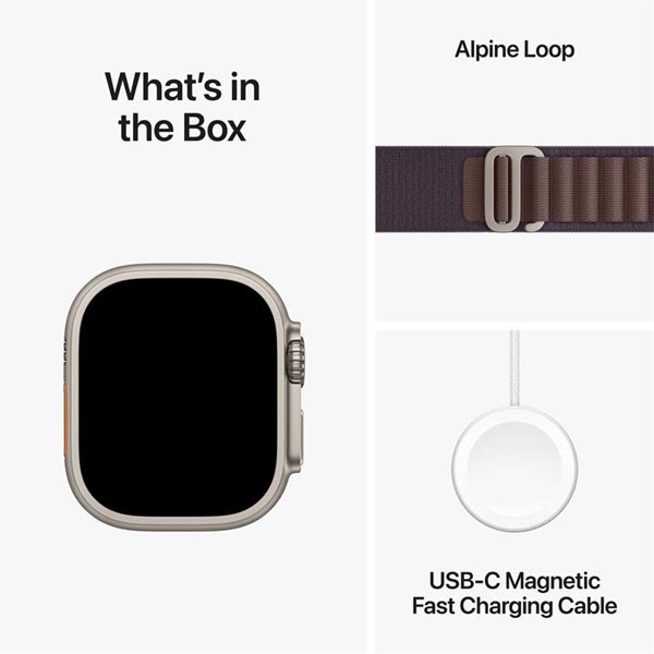 Apple Watch Ultra 2 GPS + Cellular, 49mm Titanium Case Indigo Alpine Loop-pal - Nagy