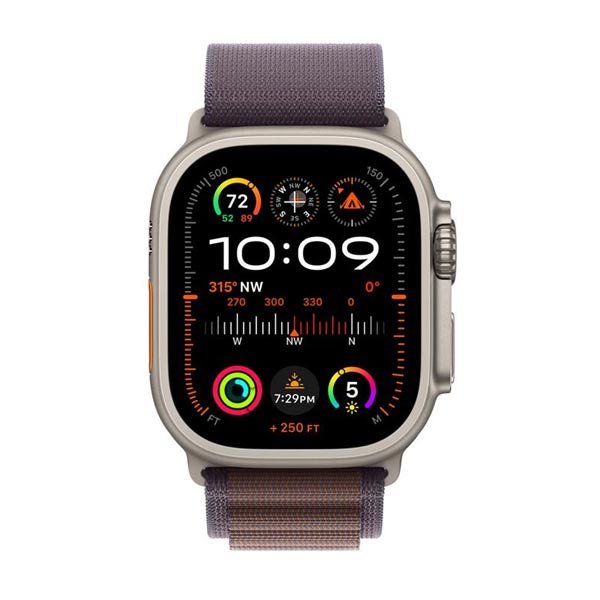Apple Watch Ultra 2 GPS + Cellular, 49mm Titanium Case Indigo Alpine Loop-pal - Közepes