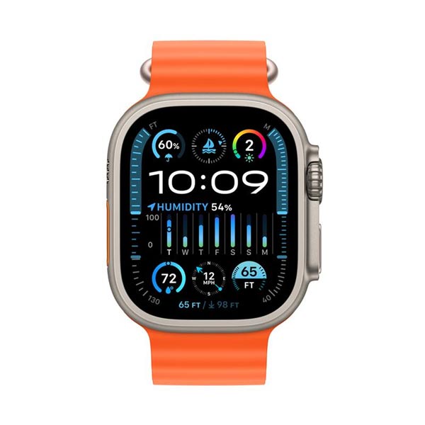Apple Watch Ultra 2 GPS + Cellular, 49mm Titanium Case Orange Ocean szíjjal
