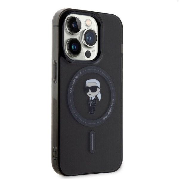 Karl Lagerfeld IML Ikonik MagSafe tok Apple iPhone 15 Pro számára, fekete