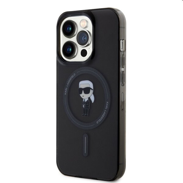 Karl Lagerfeld IML Ikonik MagSafe tok Apple iPhone 15 Pro számára, fekete