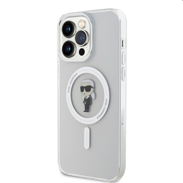Karl Lagerfeld IML Ikonik MagSafe tok Apple iPhone 15 Pro Max számára, átlátszó Karl Lagerfeld IML Ikonik MagSafe tok Apple iPhone 15 Pro Max számára, átlátszó