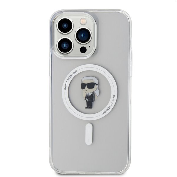 Karl Lagerfeld IML Ikonik MagSafe tok Apple iPhone 15 Pro Max számára, átlátszó Karl Lagerfeld IML Ikonik MagSafe tok Apple iPhone 15 Pro Max számára, átlátszó