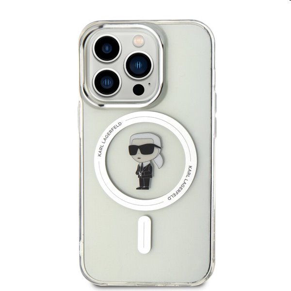 Karl Lagerfeld IML Ikonik MagSafe tok Apple iPhone 15 Pro számára, átlátszó