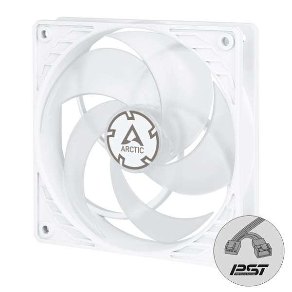 Arctic ventilátor P12 PWM PST fehér/áttetsző