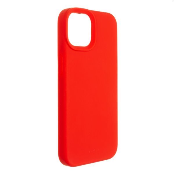 FIXED MagFlow Szilikontok Magsafe támogatással Apple iPhone 15 számára, piros