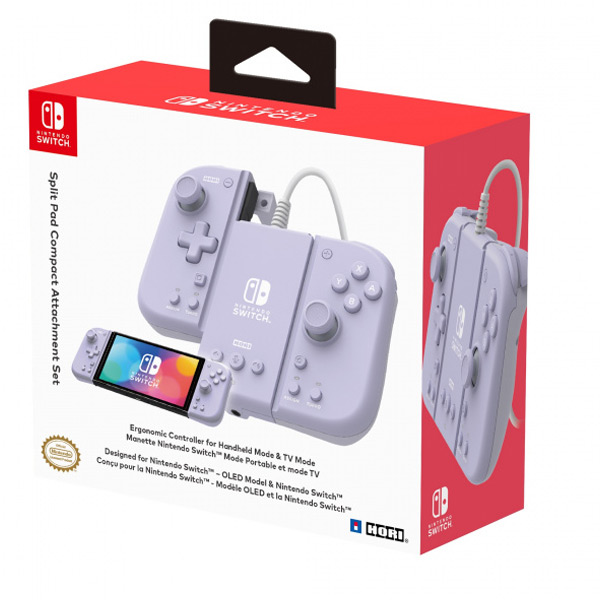 HORI Switch Split Pad Compact Attachment Set (Lavender)