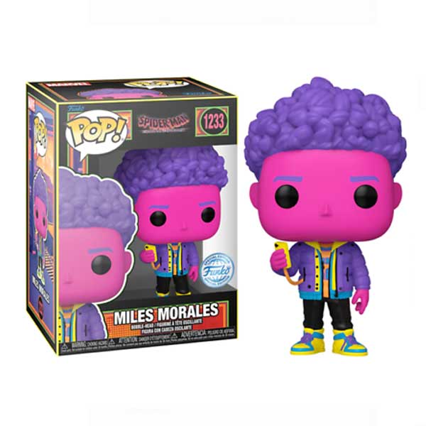 POP! Spider Man Across the Spider Verse Miles Morales (Blacklight) (Marvel) Metallic Special Edition POP! Spider Man Across the Spider Verse Miles Morales (Blacklight) (Marvel) Metallic Special Edition