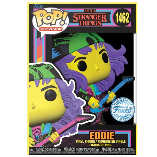 POP! TV: Hunter Eddie with Guitar Blacklight (Stranger Things) Special Kiadás