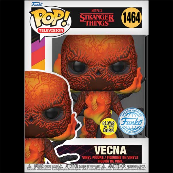 POP! TV: Vecna Red Fire (Stranger Things) Special Kiadás Glows in The Dark