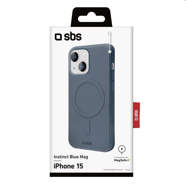 SBS Instinct Cover tok MagSafe-vel Apple iPhone 15 számára, kék