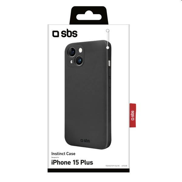 SBS Instinct tok Apple iPhone 15 Plus számára, fekete