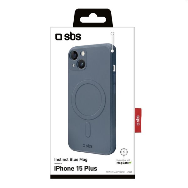 SBS Instinct tok  MagSafe-vel Apple iPhone 15 Plus számára, kék