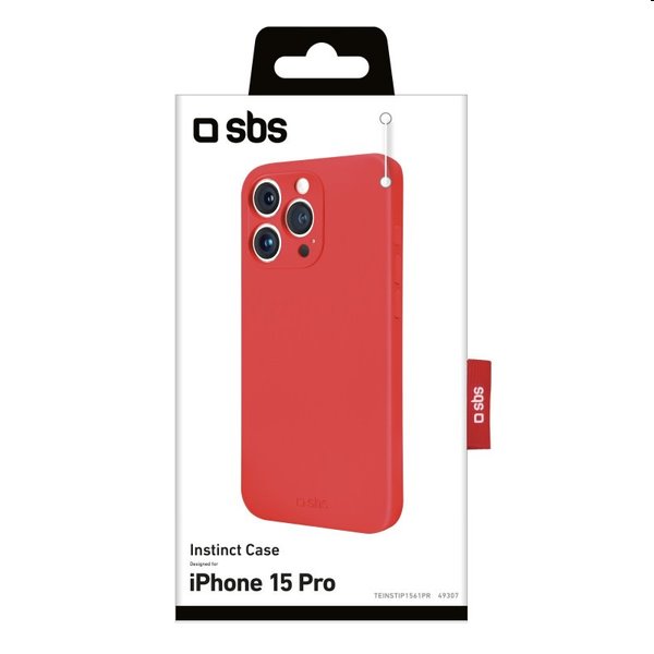 SBS Instinct tok Apple iPhone 15 Pro számára, piros