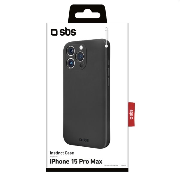 SBS Instinct tok Apple iPhone 15 Pro Max számára, fekete
