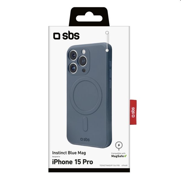 SBS Instinct tok  MagSafe-vel Apple iPhone 15 Pro számára, kék