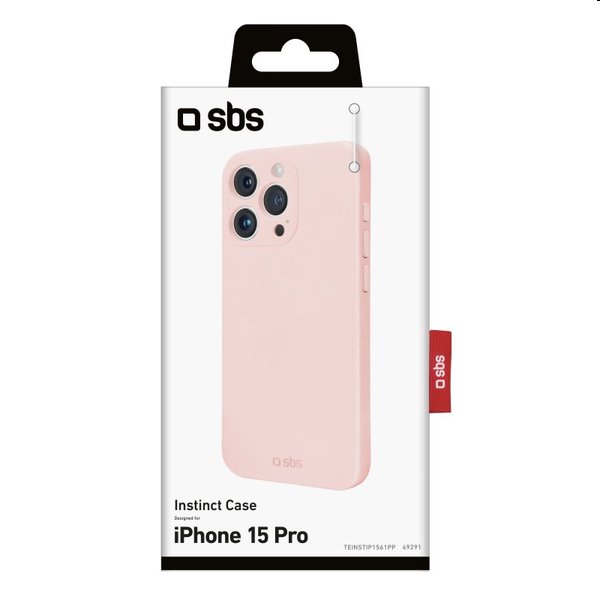SBS Instinct tok Apple iPhone 15 Pro számára, rózsaszín