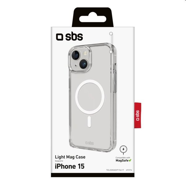 SBS Light Mag tok Apple iPhone 15 számára, átlátszó