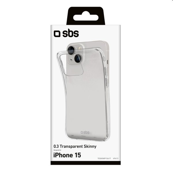 SBS Skinny tok Apple iPhone 15 számára, átlátszó