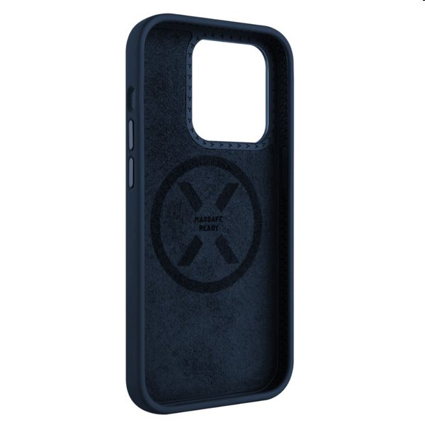 Szilikontok FIXED MagFlow Magsafe támogatással Apple iPhone 15 Pro Max számára, kék Szilikontok FIXED MagFlow Magsafe támogatással Apple iPhone 15 Pro Max számára, kék