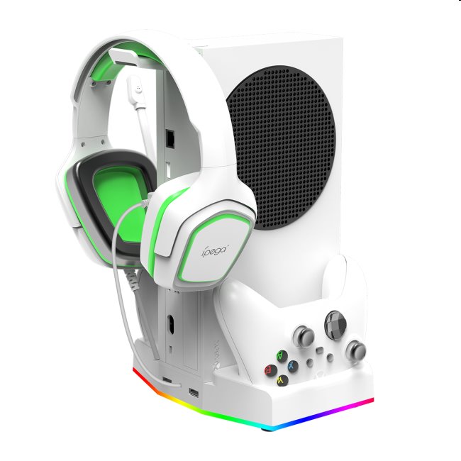 Dokkolóállomás iPega Xbox Series S, Vezeték nélküli Vezérlő és fejhallgató számára + 2db akkumulátor