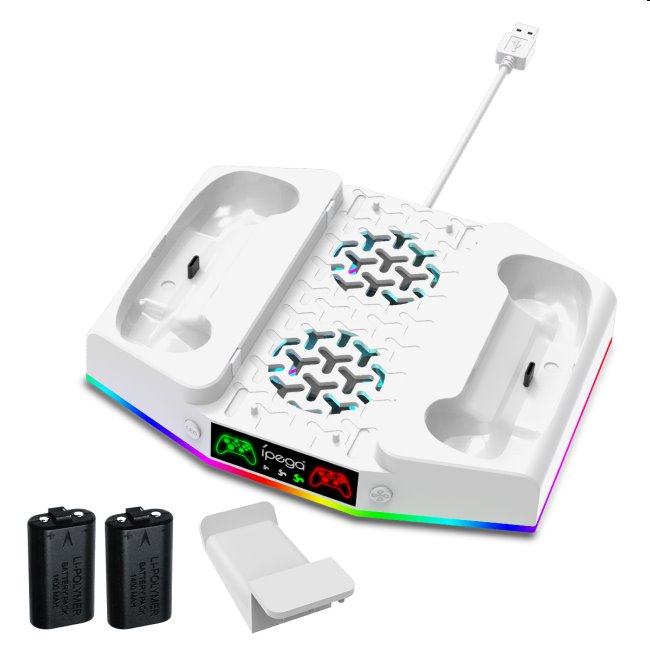 Dokkolóállomás iPega Xbox Series S, Vezeték nélküli Vezérlő és fejhallgató számára + 2db akkumulátor Dokkolóállomás iPega Xbox Series S, Vezeték nélküli Vezérlő és fejhallgató számára + 2db akkumulátor
