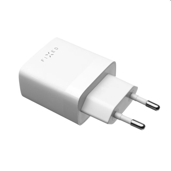 FIXED Hálózati töltő 2xUSB Okos gyorstöltés, 17W, fehér