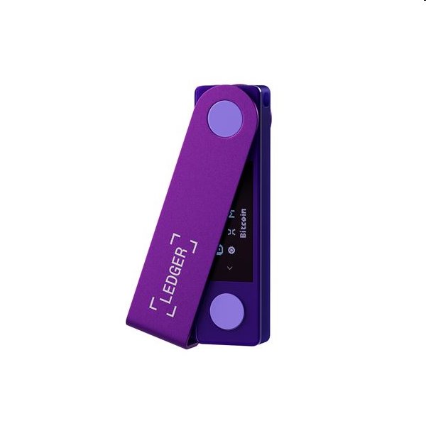 Ledger Nano X hardveres pénztárca kriptovalutákhoz, amethyst purple