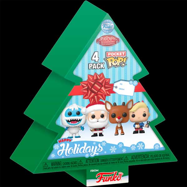 POP! 4-Pack: Tree Holiday The Rudolph Red Nosed Reindeer (Pocket POP!)