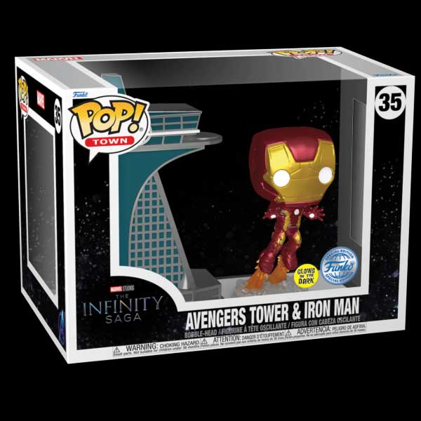 POP! The Infinity Saga: Avengers Tower & Iron Man Special Kiadás (Glows in the Dark)