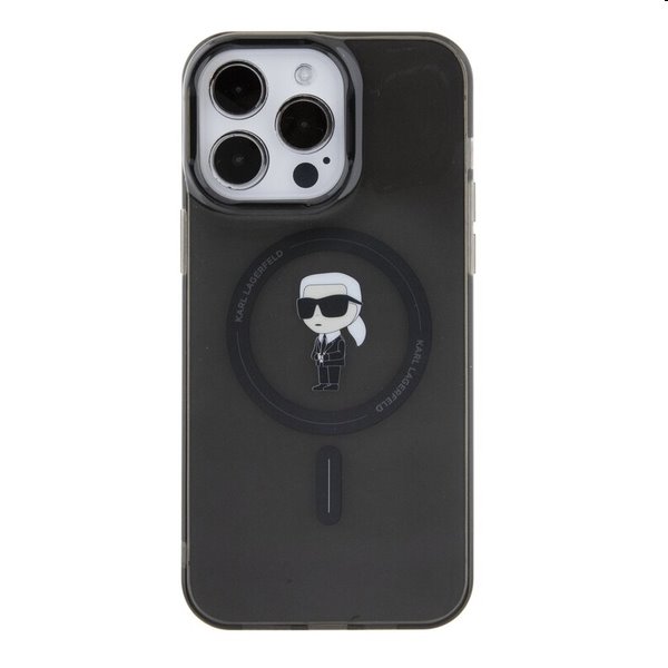 Karl Lagerfeld IML Ikonik MagSafe tok Apple iPhone 15 Pro Max számára, fekete